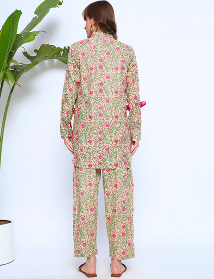 Sober Floral Beige Coord Set