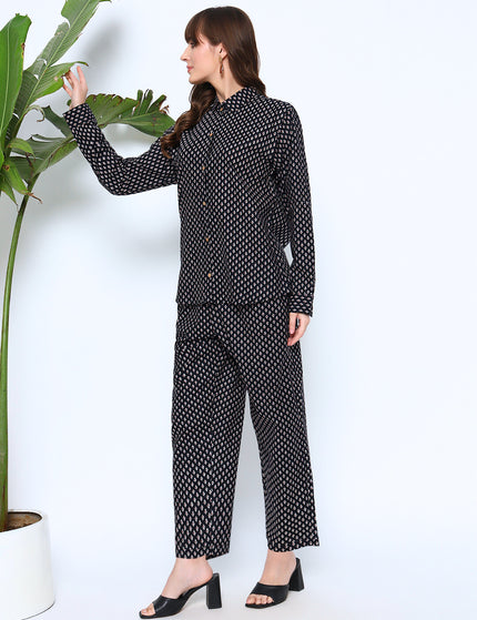 Black Buti Shirt Pant Set