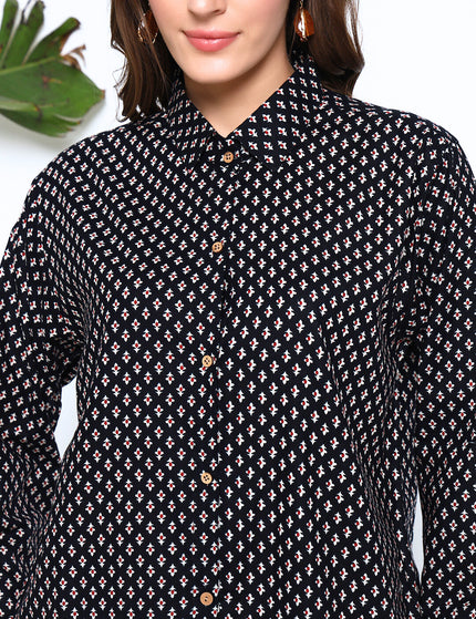 Black Buti Shirt Pant Set