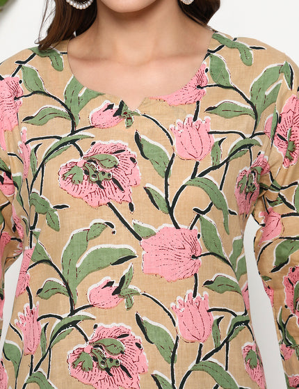 Pastel Kurti Plazo Set