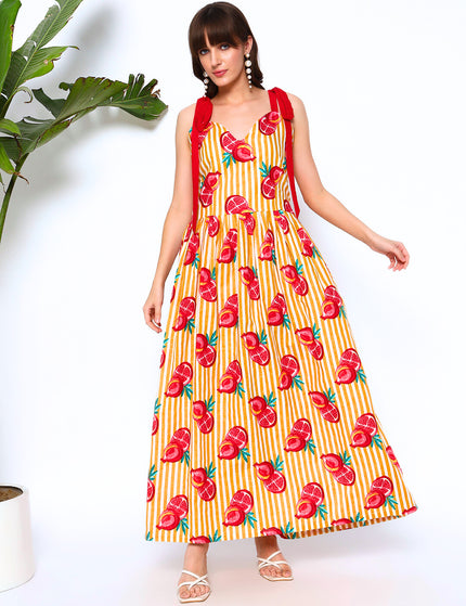 Fruit And Nut Yellow Dress