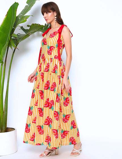 Fruit And Nut Yellow Dress