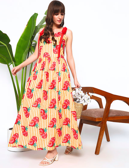 Fruit And Nut Yellow Dress