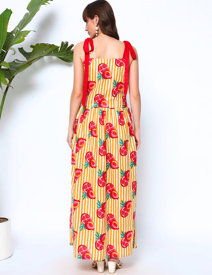 Fruit And Nut Yellow Dress