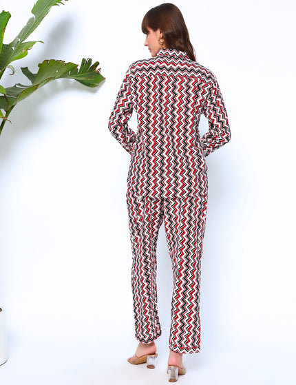 Stripes Shirt Trouser Set