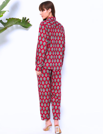 Vintage Rose Shirt Trouser Set