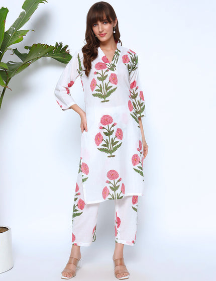Peaceful Garden of Dreams Kurti Plazo Set