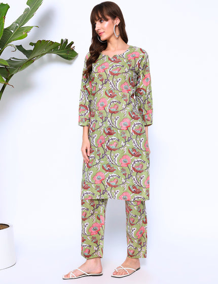 Desi English Kurti Plazo Set