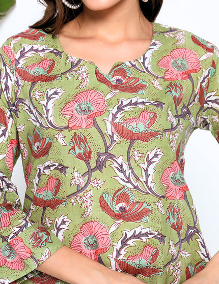 Desi English Kurti Plazo Set
