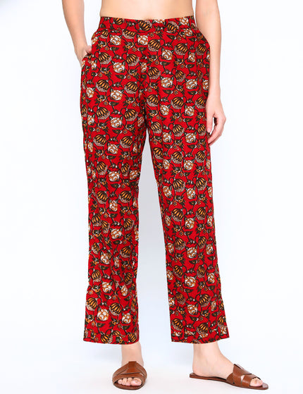 Red Floral Shirt Trouser Co-Ord Set