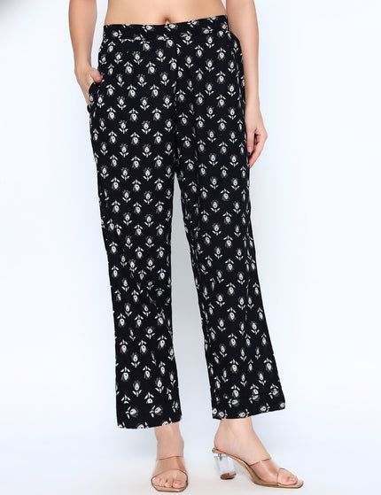 Black Buti Shirt Trouser Set