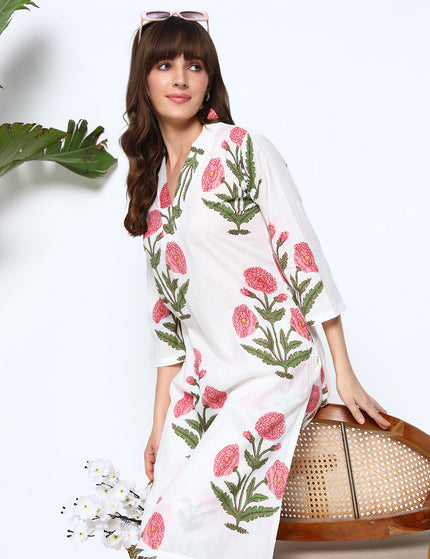 Peaceful Garden of Dreams Kurti Plazo Set