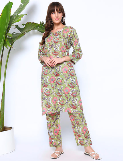 Desi English Kurti Plazo Set