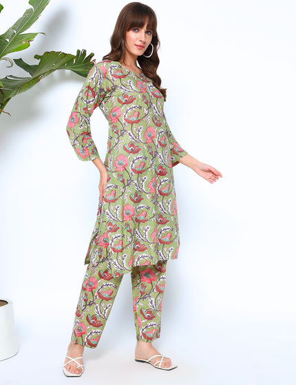 Desi English Kurti Plazo Set