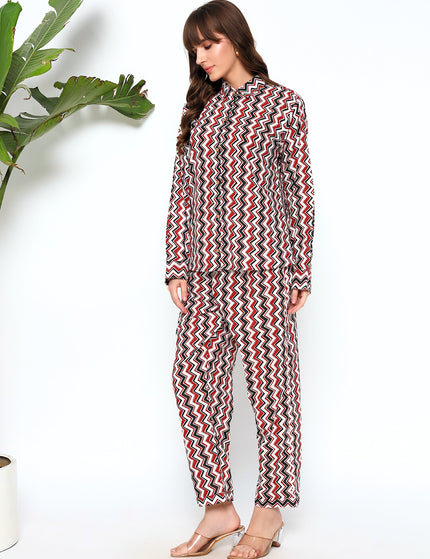 Stripes Shirt Trouser Set