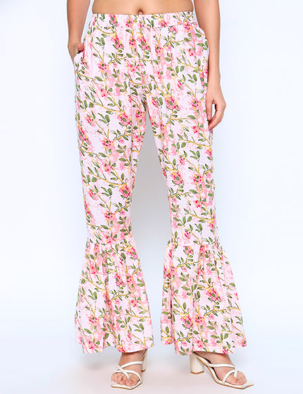 Classic Sober Peplum Top With Gather Trouser