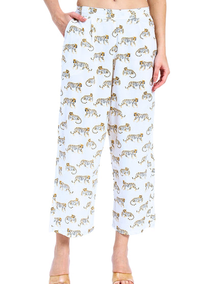White Tiger Print Coord Set