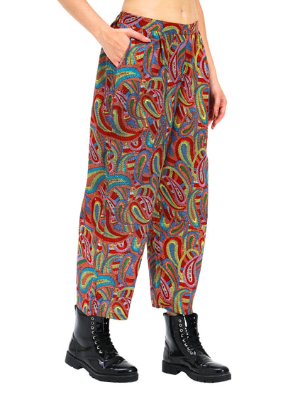 Red Multi Print Shirt pant Set