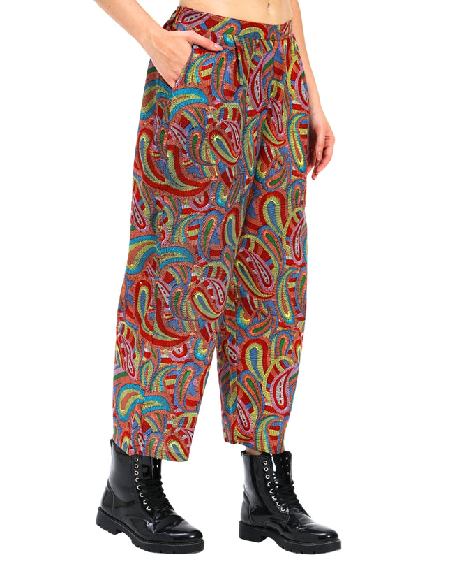Red Multi Print Shirt pant Set