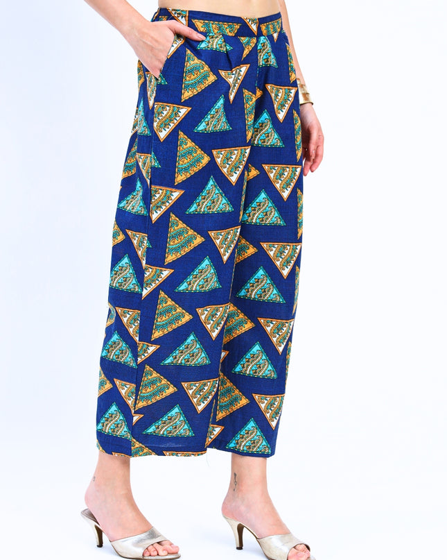 Navy Blue Printed Coord Set
