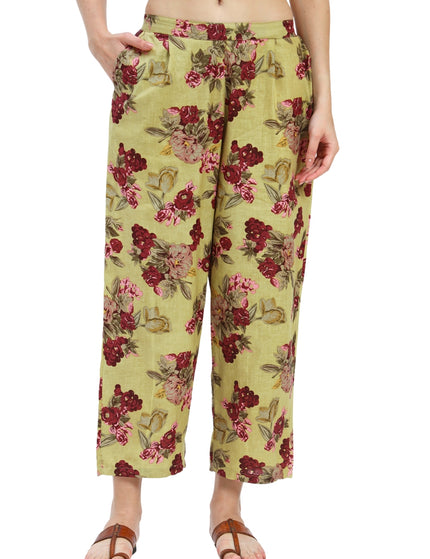 Olive Green Floral Coord Set