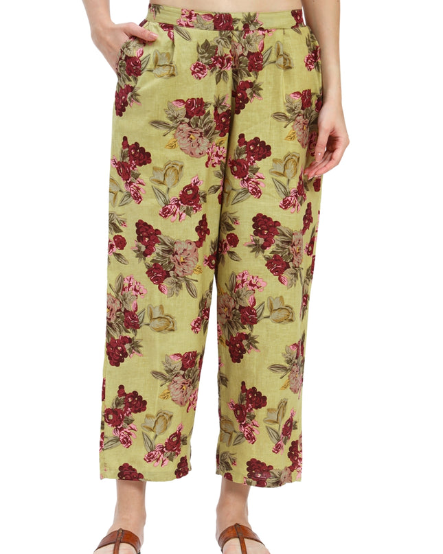 Olive Green Floral Coord Set