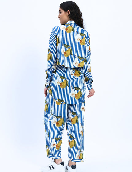 Blue Stripe Pear Coord Set