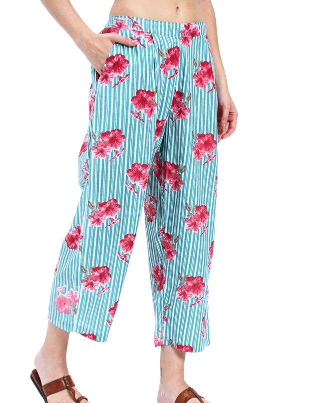 Green Stripe Floral Coord Set