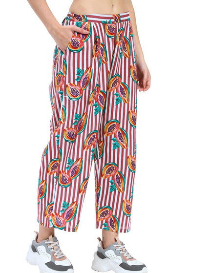 Rustic Red Stripe Papaya Print Coord Set