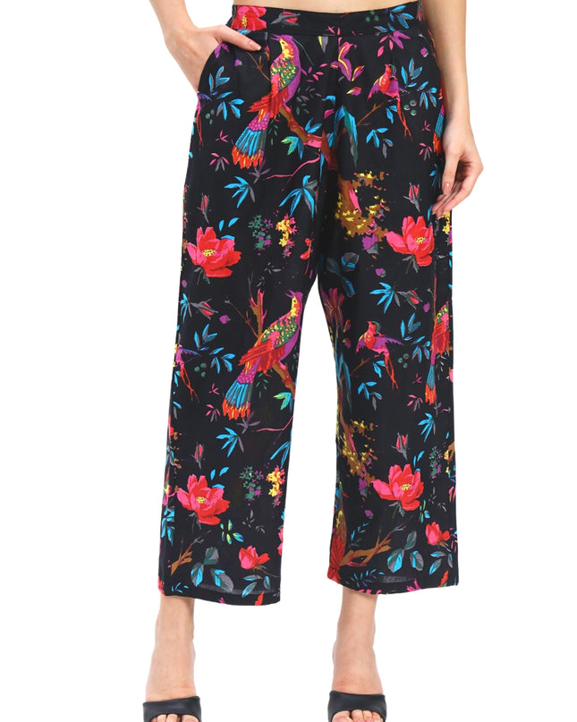 Black Bird Floral Coord Set