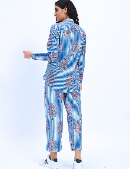Blue Stripe Coord Set