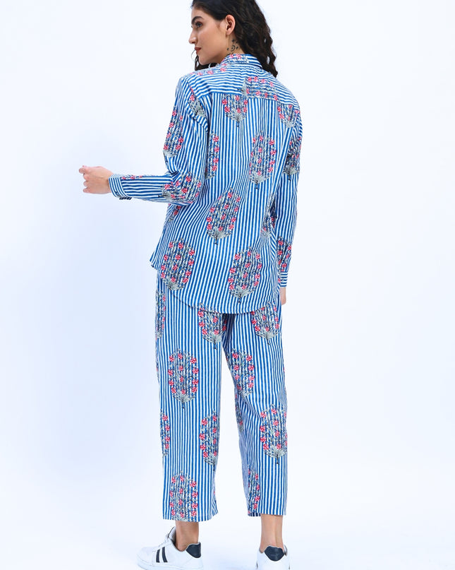 Blue Stripe Coord Set
