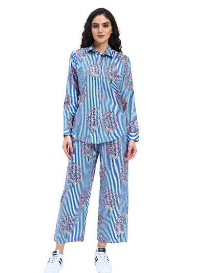 Blue Stripe Coord Set