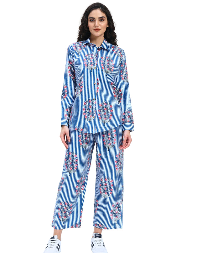 Blue Stripe Coord Set