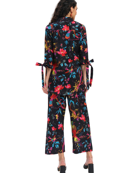 Black Bird Floral Coord Set