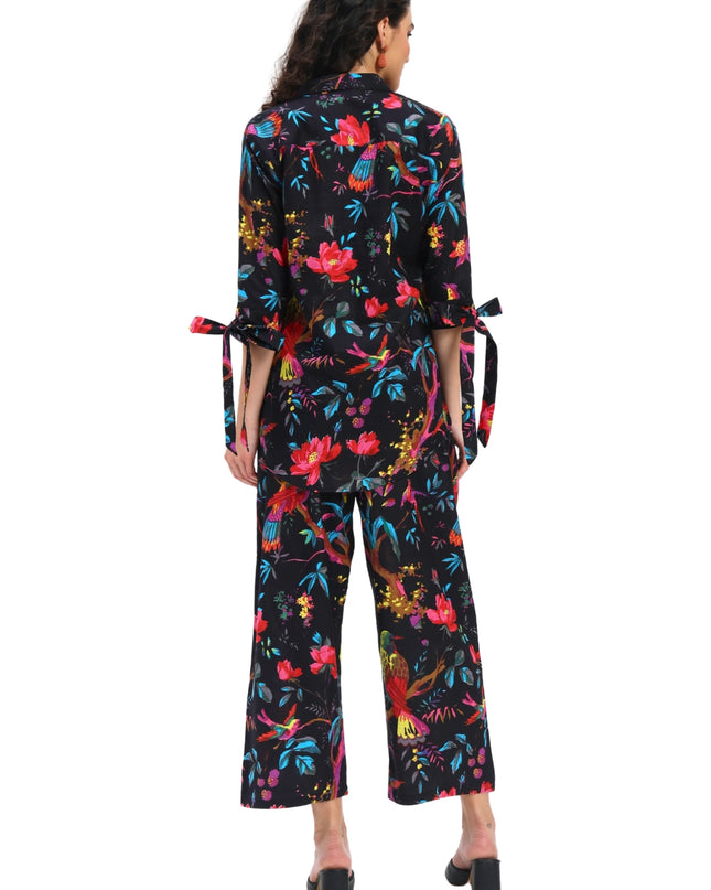 Black Bird Floral Coord Set