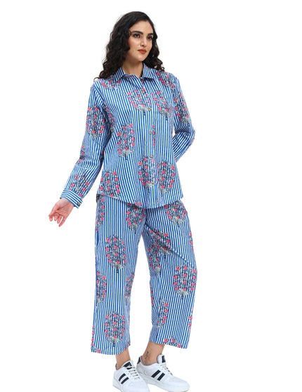Blue Stripe Coord Set