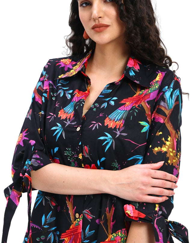 Black Bird Floral Coord Set