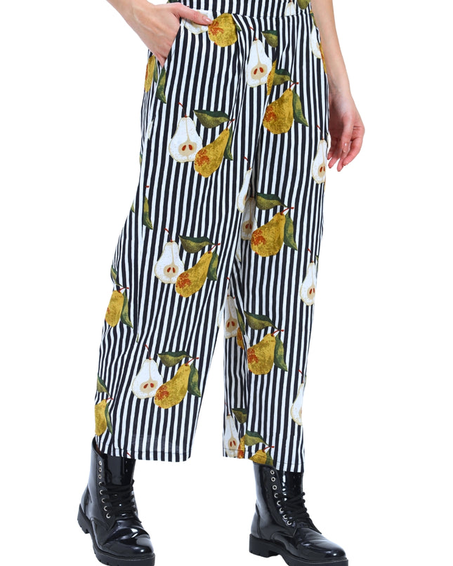 Black White Stripe Pear Coord Set
