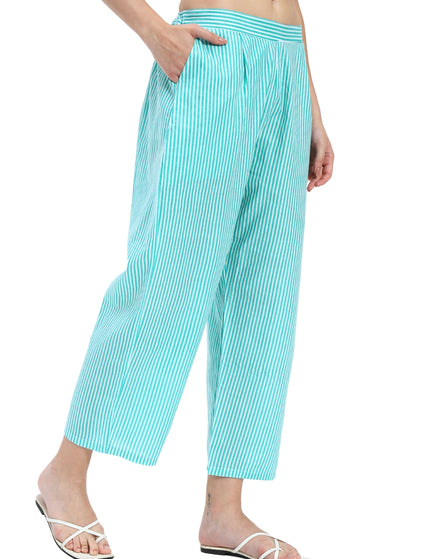 Sea Blue Peplum Coord Set