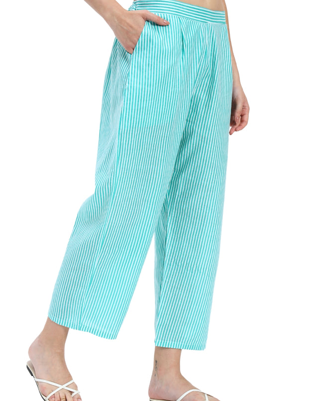 Sea Blue Peplum Coord Set