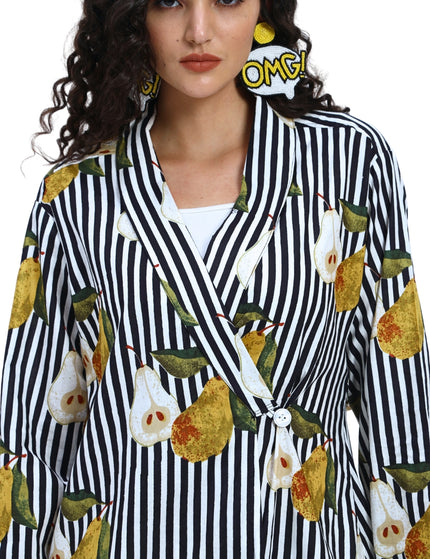 Black White Stripe Pear Coord Set