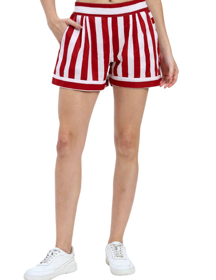 Valentine Red & White Shirt And Short Pant Set
