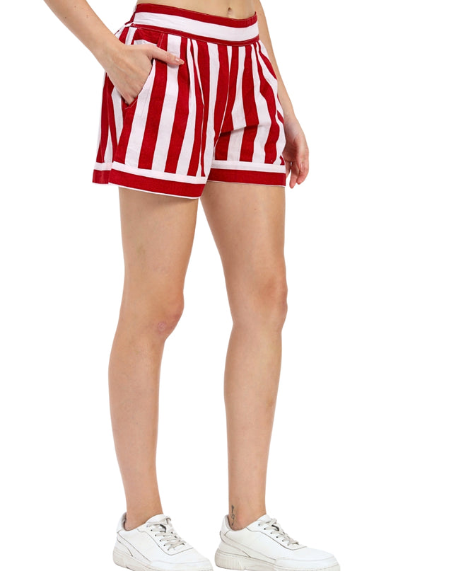 Valentine Red & White Shirt And Short Pant Set