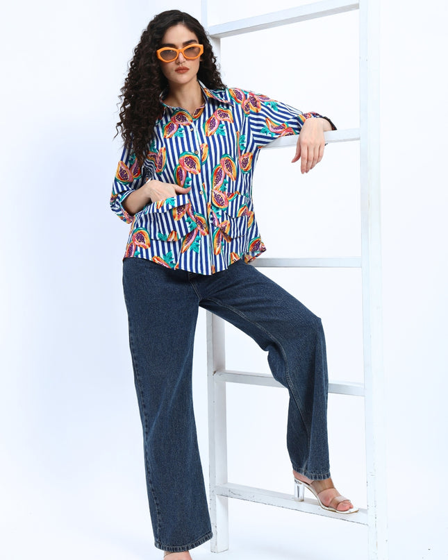 Stripe Papaya Shirt