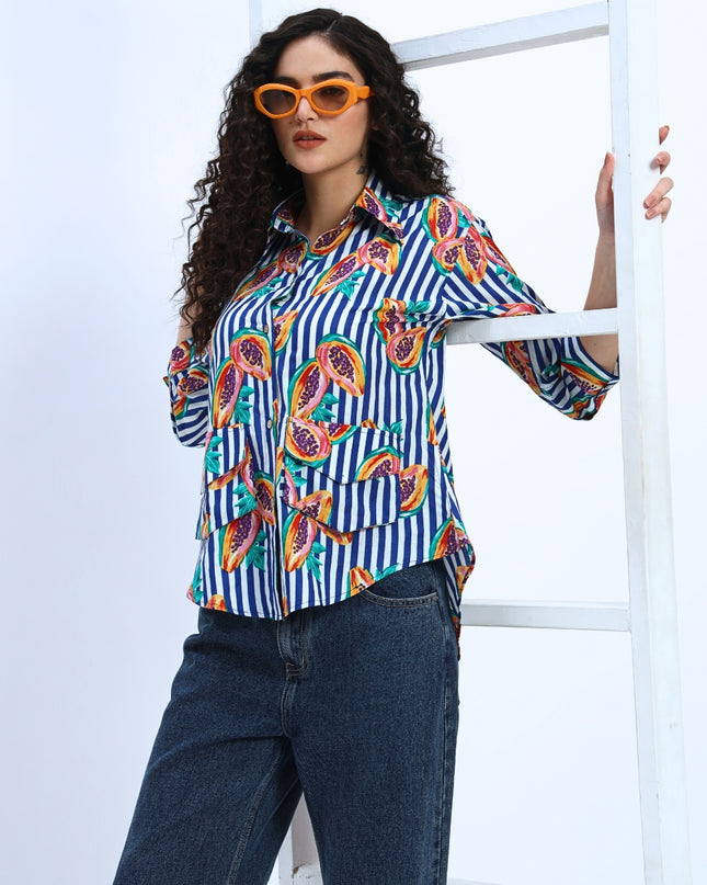 Stripe Papaya Shirt
