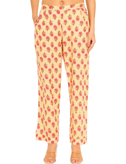 Light Yellow buti Kurti Plazo Set