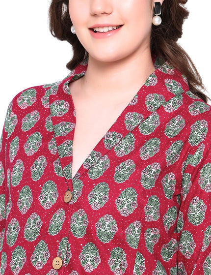 Premium  Maroon Cotton Formal Set.