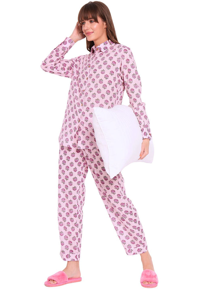 Purple buti cotton co-ord set