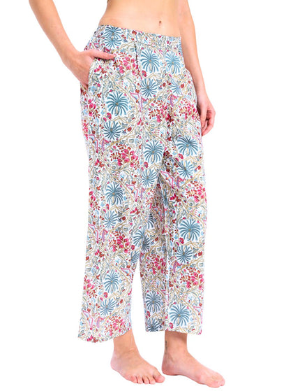 White Floral Shirt Trouser Coord Set